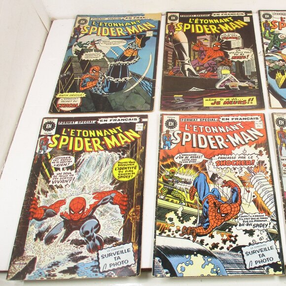 6 L'Etonnant Spider-Man by Editions Heritage French Comic Book 1975 No.50, 51,55 - Picture 1 of 16